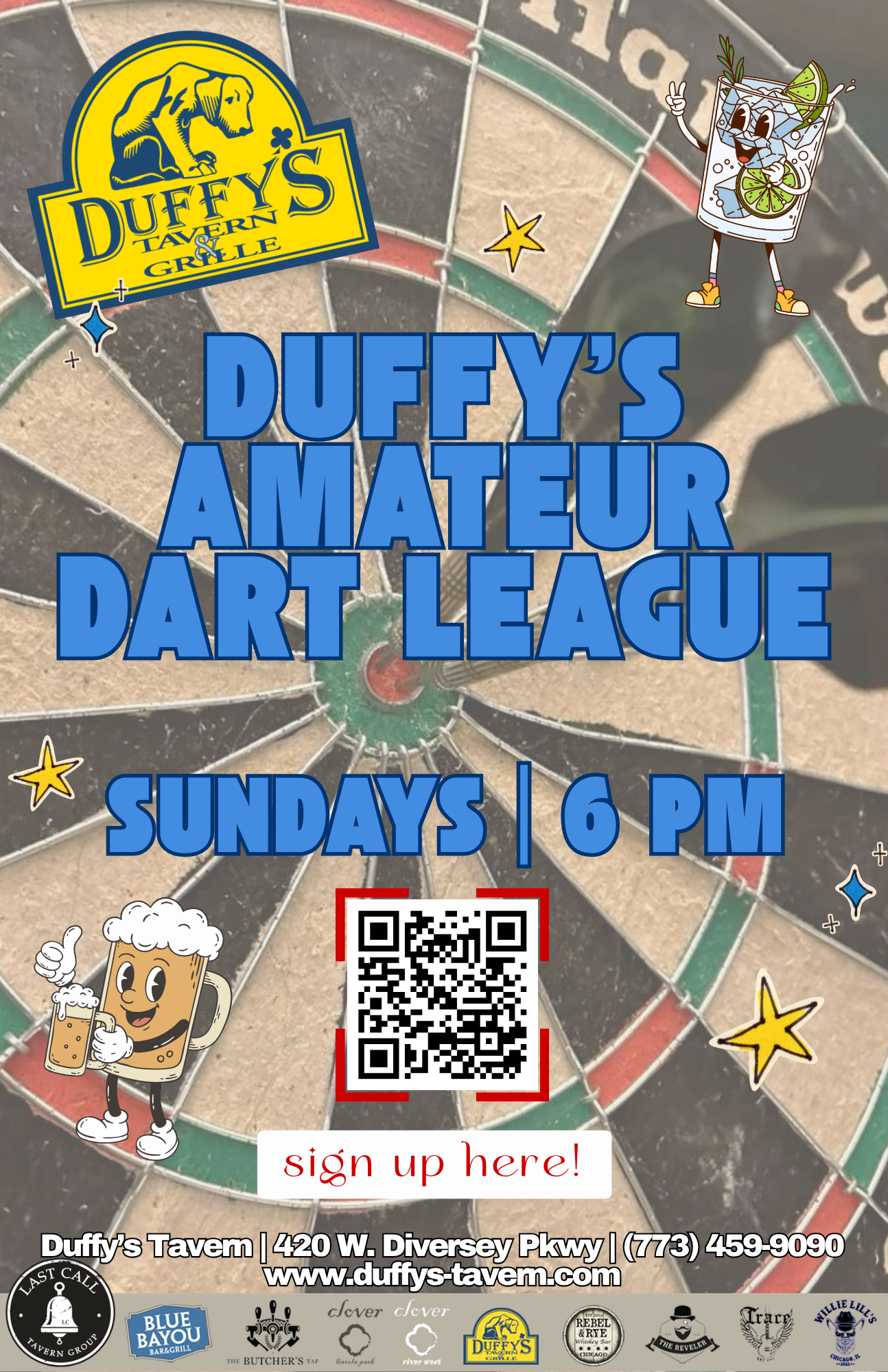 Sundays at 6 PM | Duffy’s Amateur Dart League | Duffy’s Tavern & Grille