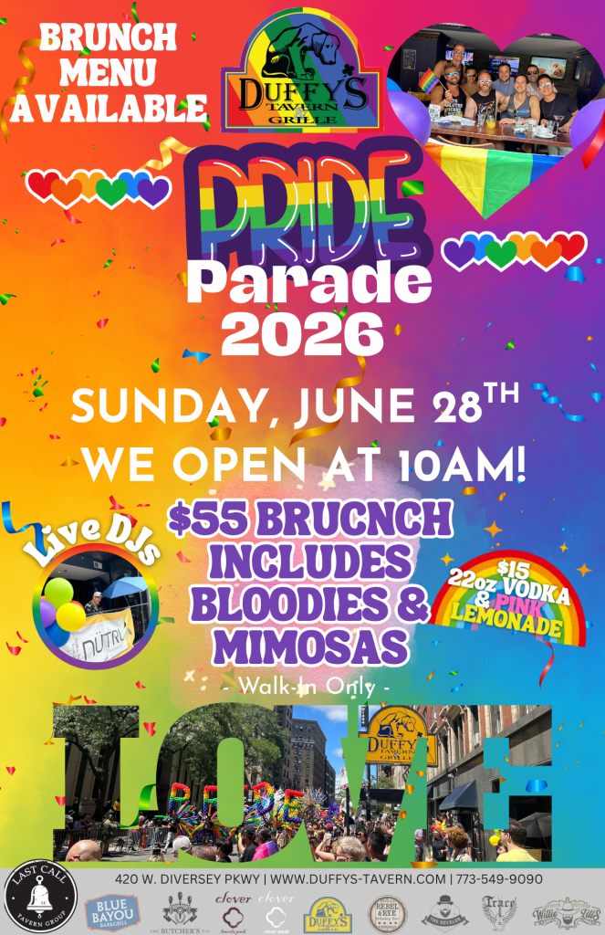 Sunday, June 28th at 10 AM | Pride Parade 2026 | Duffy’s Tavern & Grille