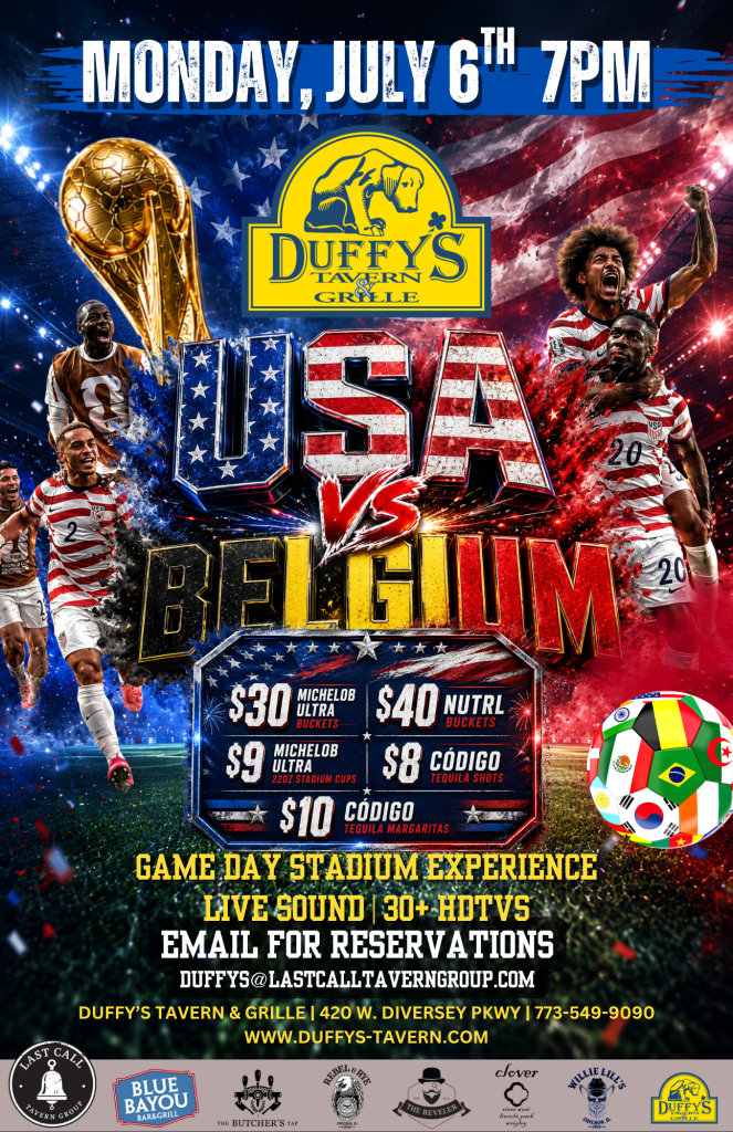 July 6, 2026 | USA vs Belgium Watch Party | Duffy’s Tavern & Grille