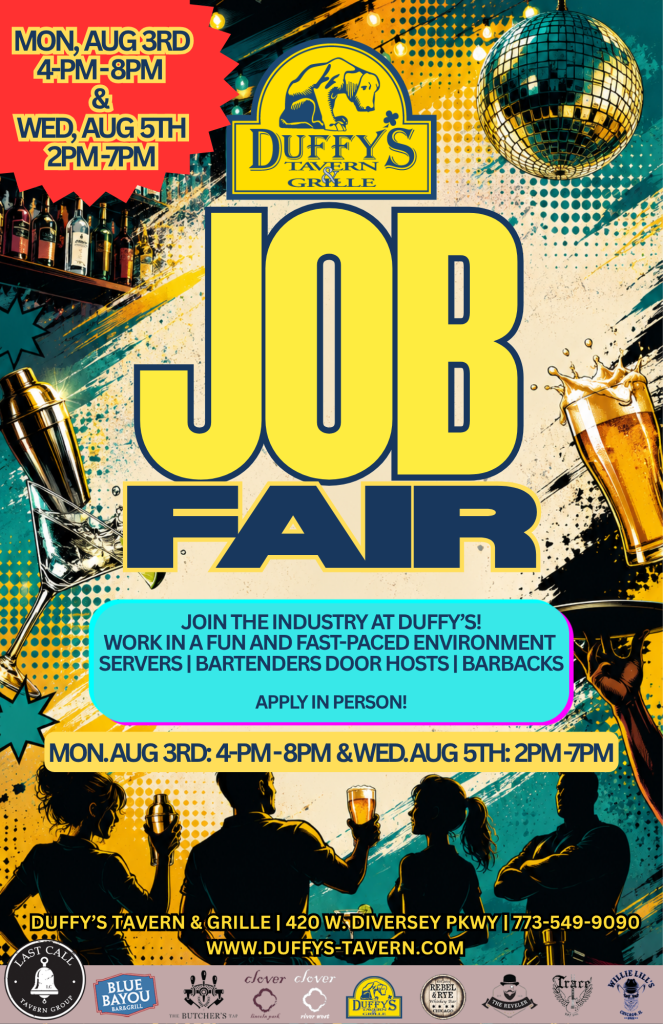 Job Fair at Duffy’s – August 3 & August 5