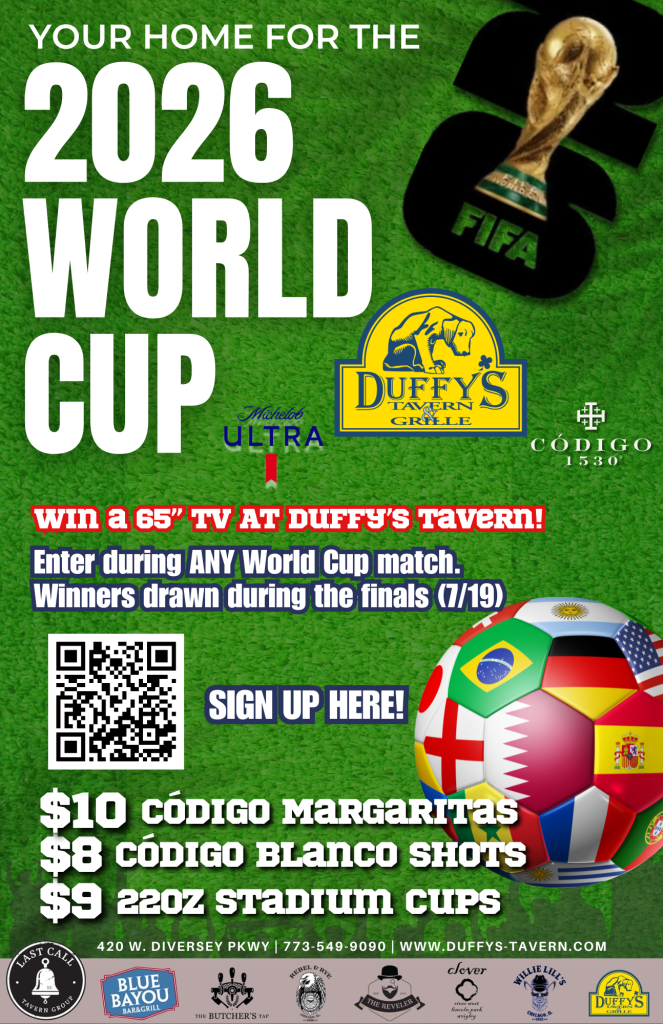 Now Through July 19, 2026 | 2026 World Cup TV Giveaway | Duffy’s Tavern & Grille