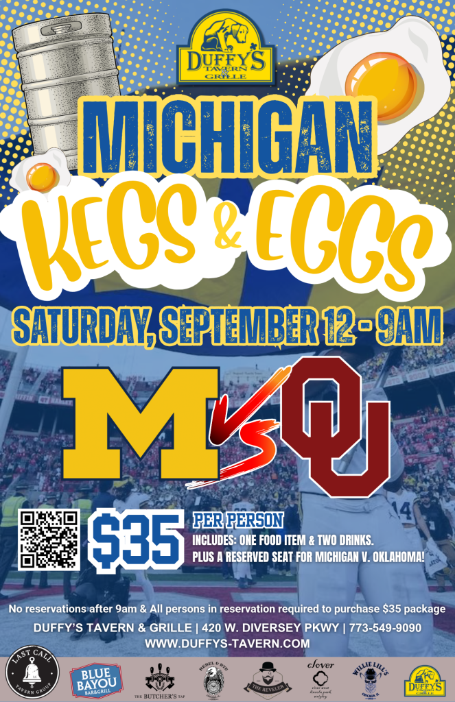09-12-26 | Michigan vs. Oklahoma Kegs & Eggs | Duffy’s Tavern & Grille