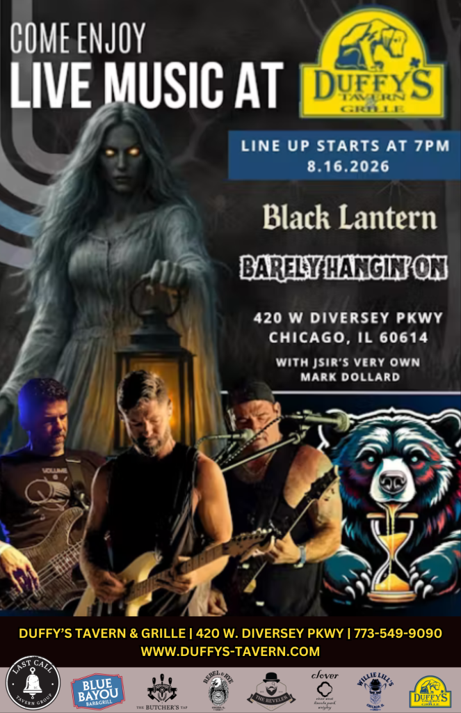 08-16-26 | Live Music with Black Lantern, Barely Hangin’ On & Mark Dollard | Duffy’s Tavern & Grille